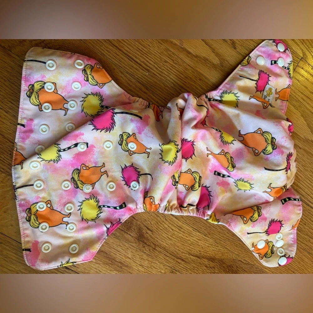 🔥5 FOR $25🔥 Happy BeeHinds Dr. Seuss The Lorax Pocket Diaper Cover